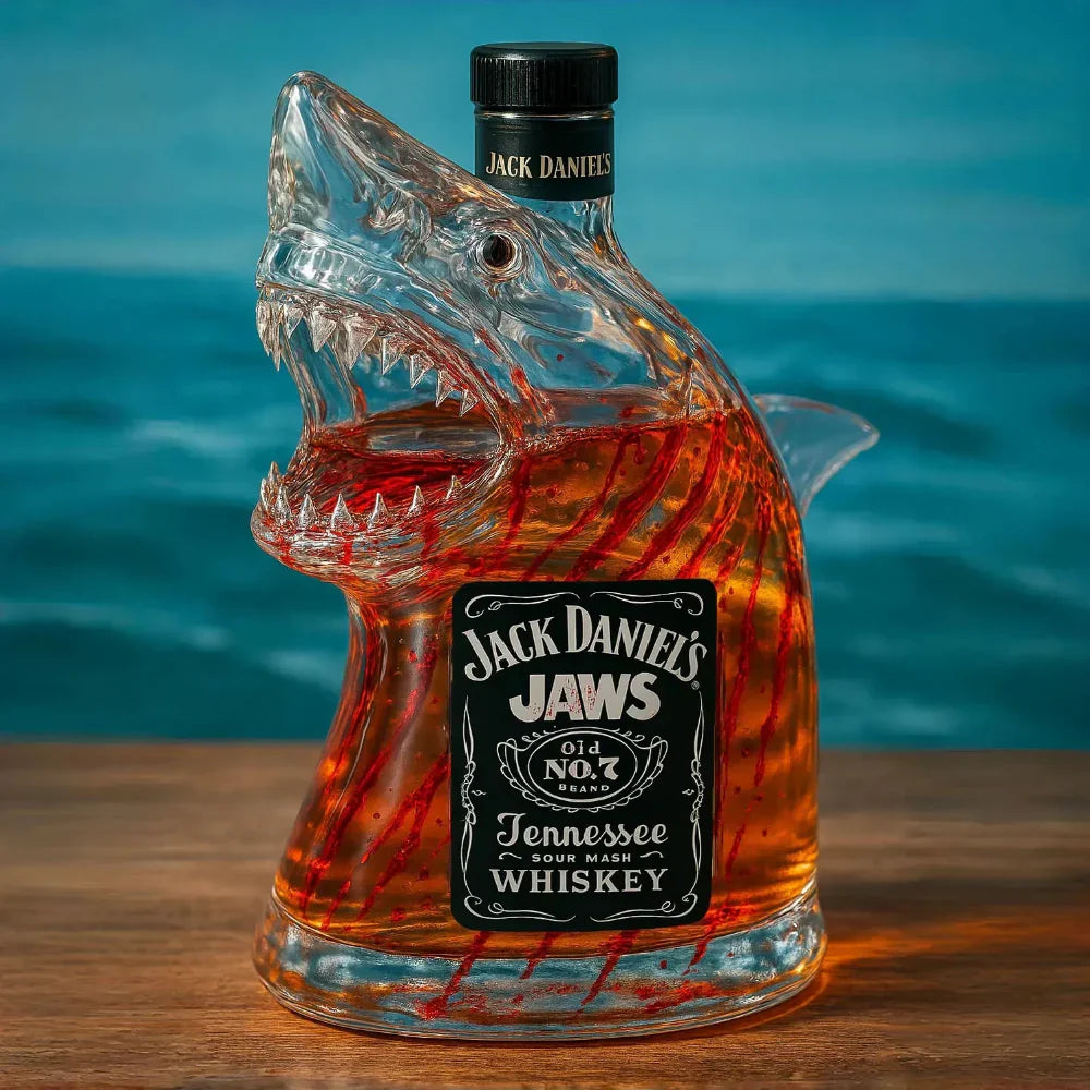 Glass Decanter Shark Bottle Decorative Drinkware Display