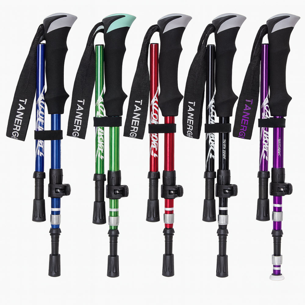 Trekking Poles Foldable Telescopic Hiking Support Sticks