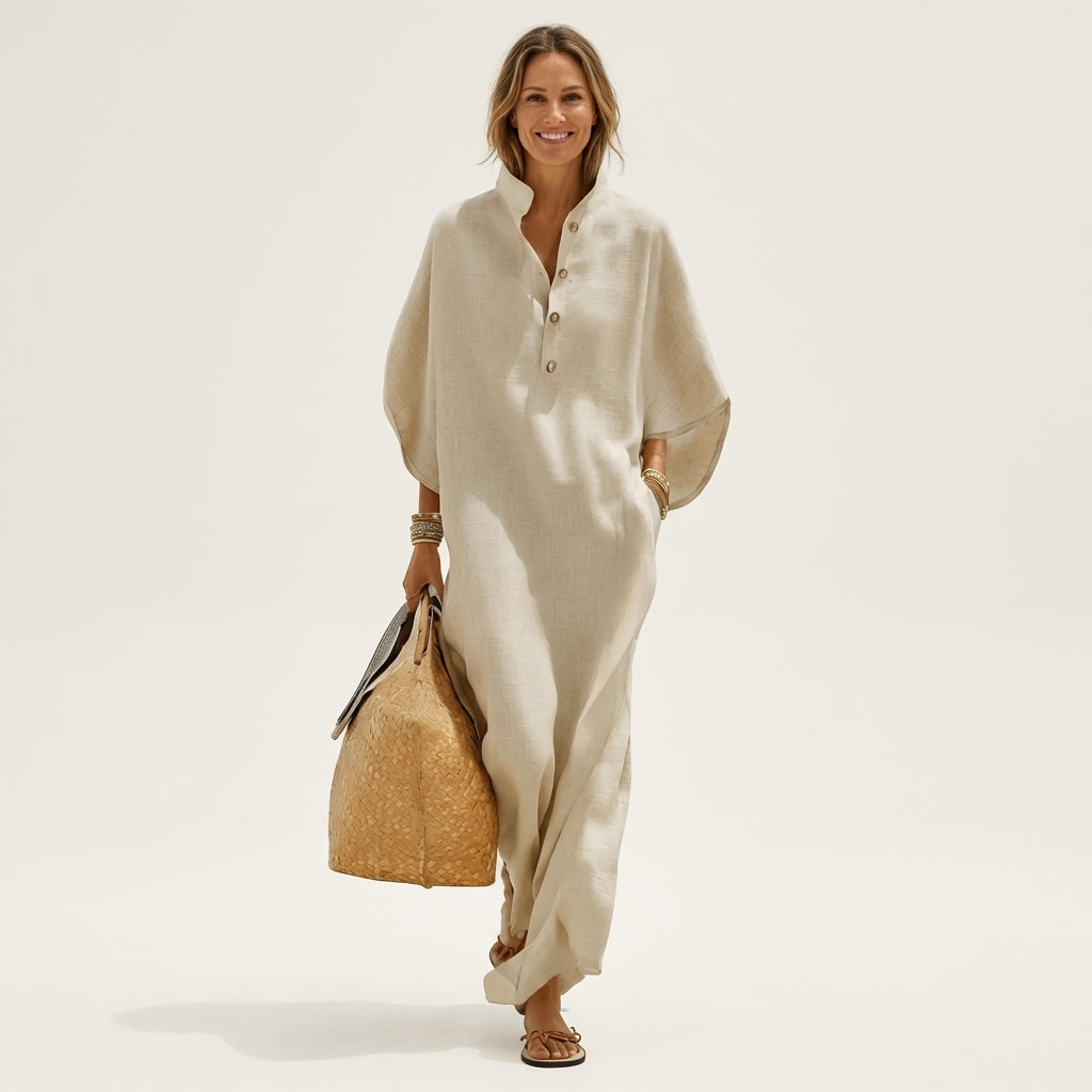Linen maxi dress