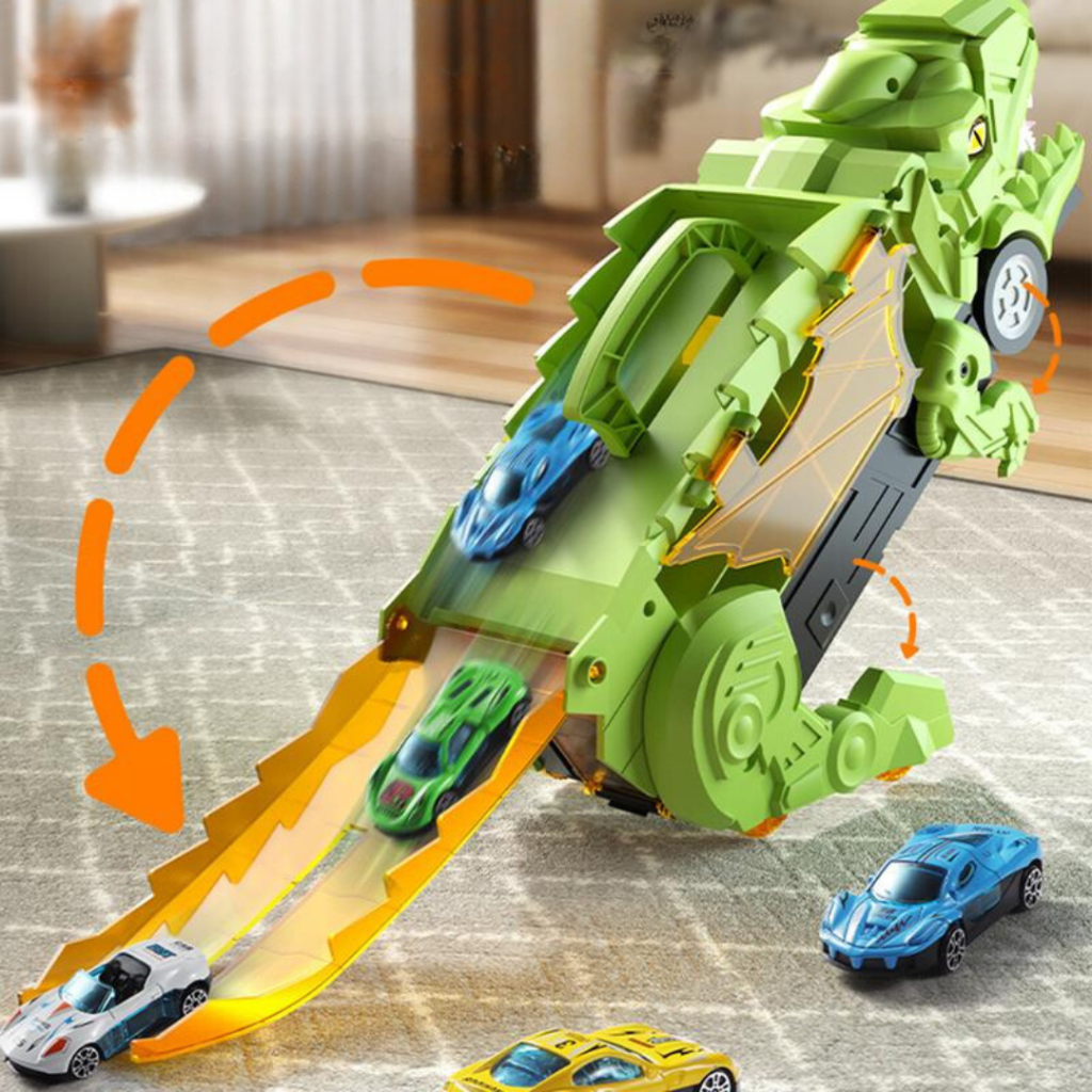 Toy Car Dinosaur Transport Truck Storage Racing Tracks